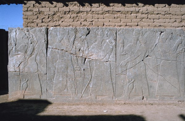 Frieze, Northwest Palace, Calah (Nimrud), Iraq, 1977.