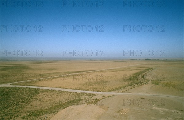 View from the Ziggurat at Calah (Nimrud), Iraq, 1977.