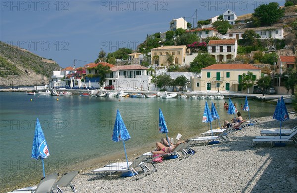 Beach, Assos, Kefalonia, Greece.