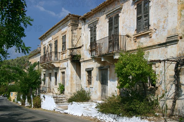 Houses, Assos, Kefalonia, Greece.