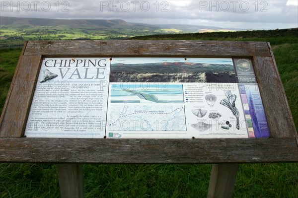 Information board, Chipping Vale, Lancashire.