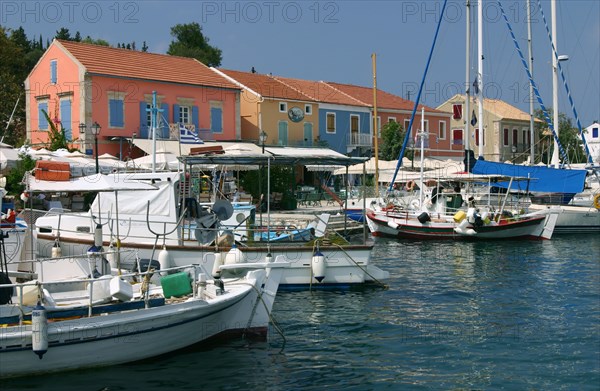 Fiskardo harbour, Kefalonia, Greece.