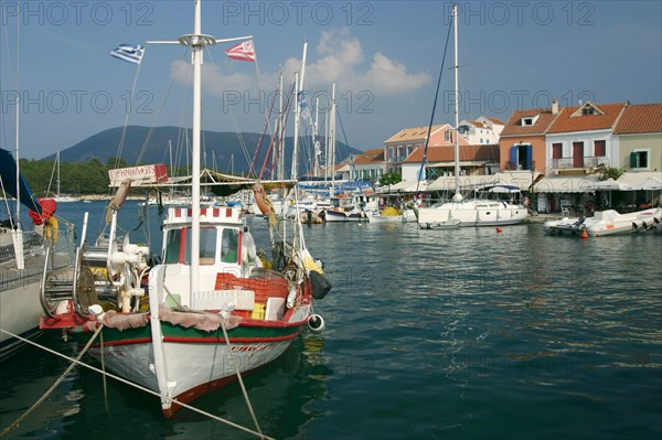 Fiskardo harbour, Kefalonia, Greece.