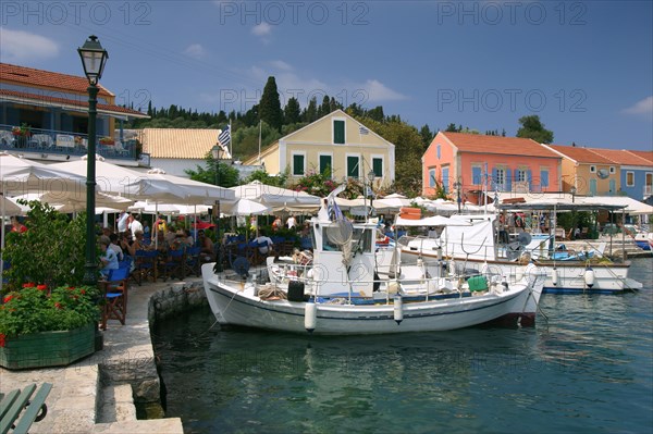 Fiskardo harbour, Kefalonia, Greece.