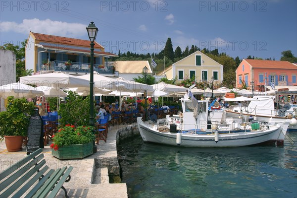 Fiskardo harbour, Kefalonia, Greece.