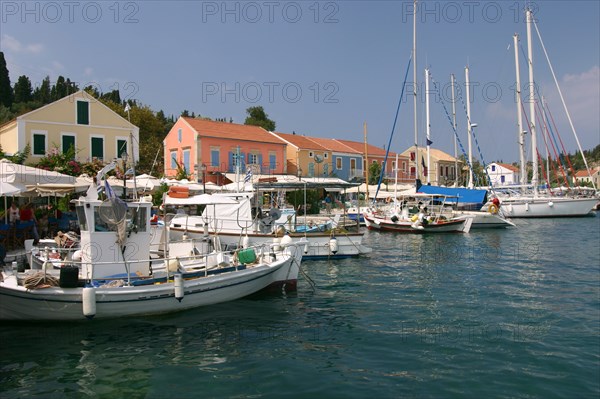 Fiskardo harbour, Kefalonia, Greece.