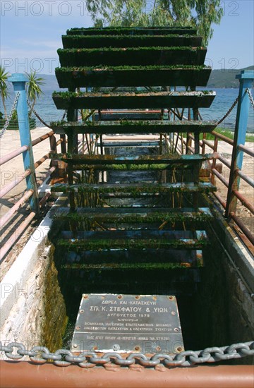 Water wheel, Karavomilos Lake, Kefalonia, Greece.