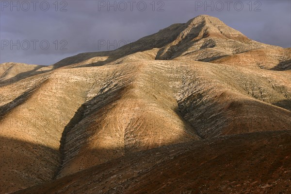 Mountains between La Pared and Pajara, Fuerteventura, Canary Islands.