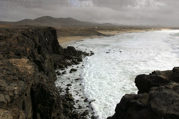 Coastline near El Cotillo, Fuerteventura, Canary Islands.