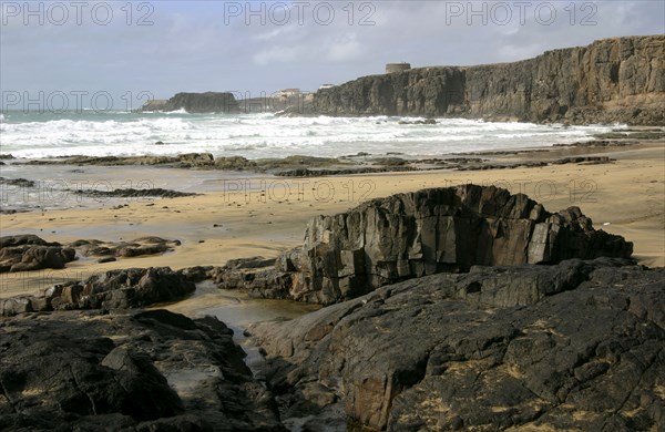 Coastline near El Cotillo, Fuerteventura, Canary Islands.