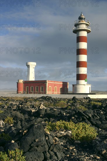 Lighthouse, Punta de la Ballena, Fuerteventura, Canary Islands.