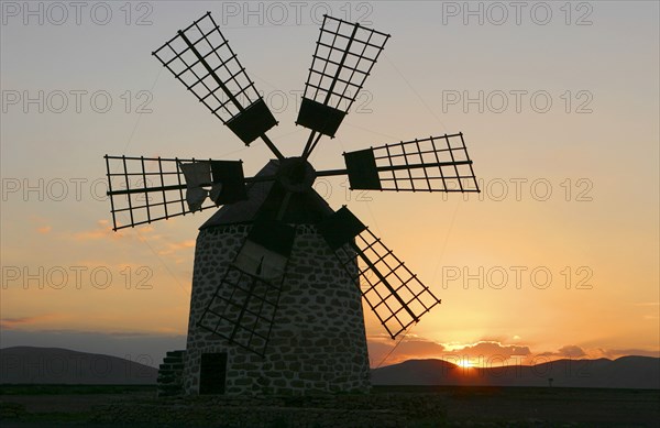 Windmill near Tefia, Fuerteventura, Canary Islands.