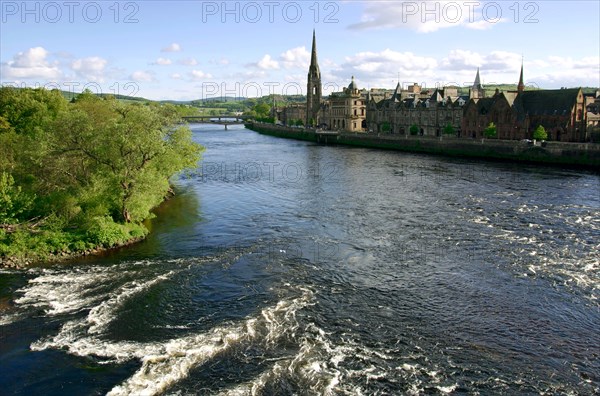 River Tay and Perth, Scotland.