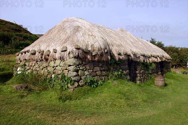 Black house, Colbost Folk Museum, Skye, Highland, Scotland.