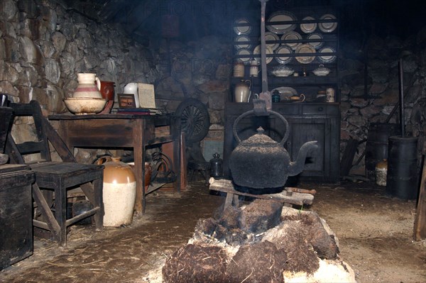 Black house, Colbost Folk Museum, Skye, Highland, Scotland.