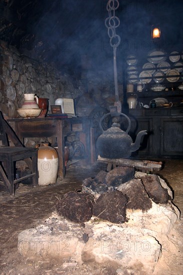 Black house, Colbost Folk Museum, Skye, Highland, Scotland.