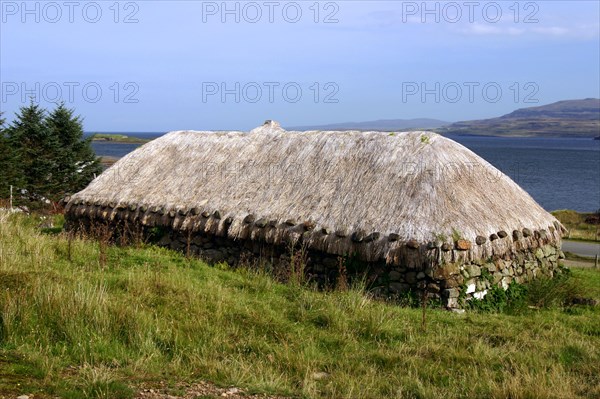 Black house, Colbost Folk Museum, Skye, Highland, Scotland.