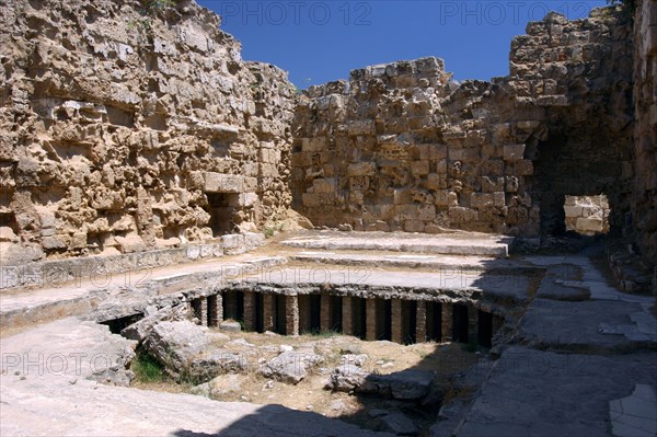 Roman hypocaust, Salamis, North Cyprus.