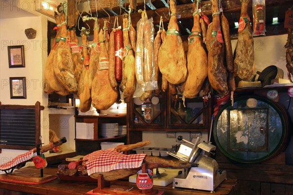 Hams for sale, Casa de Miranda, Puerto de la Cruz, Tenerife, Canary Islands, 2007.