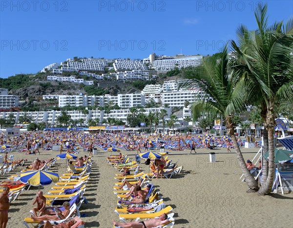 Beach, Puerto Rico, Gran Canaria, Canary Islands.