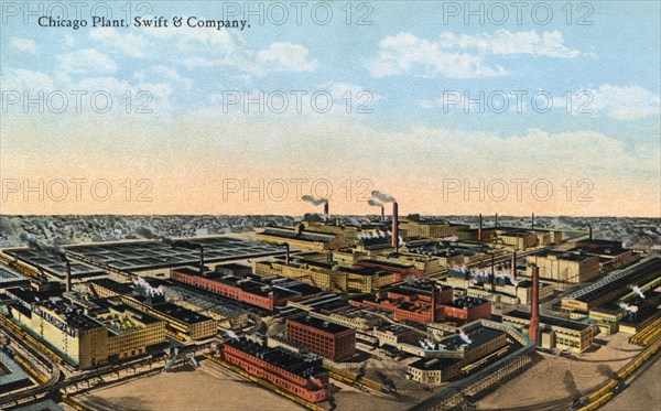 Swift & Company plant, Chicago, Illinois, USA, 1915. Artist: Unknown