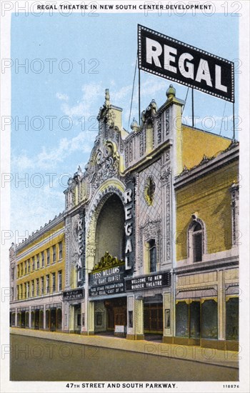 Regal Theatre in the New South Center Development, Chicago, Illinois, USA, 1928. Artist: Unknown