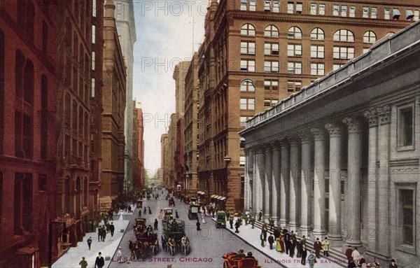 LaSalle Street, Chicago, Illinois, USA, 1910. Artist: Unknown