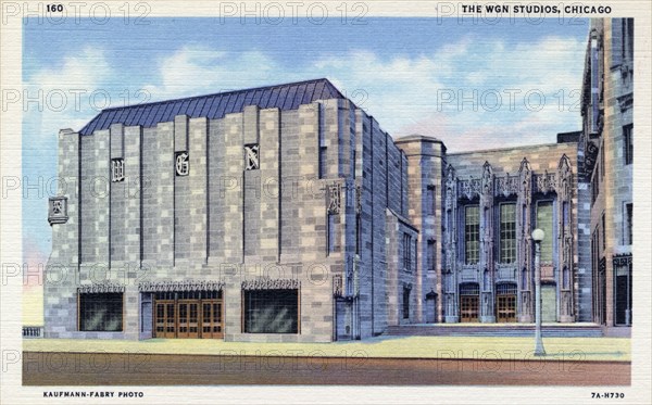 WGN Studios building, Chicago, Illinois, USA, 1937. Artist: Unknown