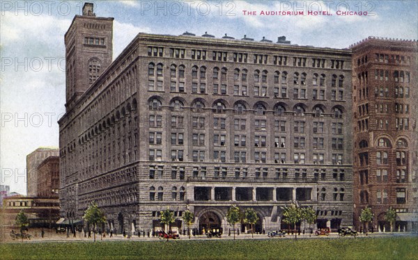 The Auditorium Building, Chicago, Illinois, USA, 1910. Artist: Unknown