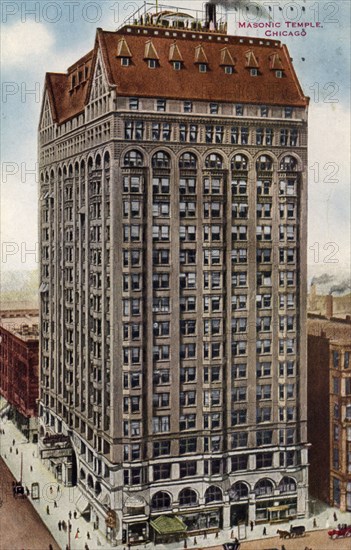 Masonic Temple, Chicago, Illinois, 1913. Artist: Unknown