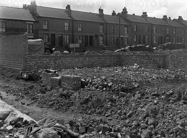 Carslyle Street, with new development, Kilnhurst, South Yorkshire, 1956. Artist: Michael Walters