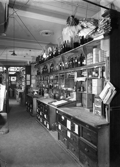 Pharmaceutical preparation area, Co-operative society, Barnsley, South Yorkshire, 1956. Artist: Michael Walters