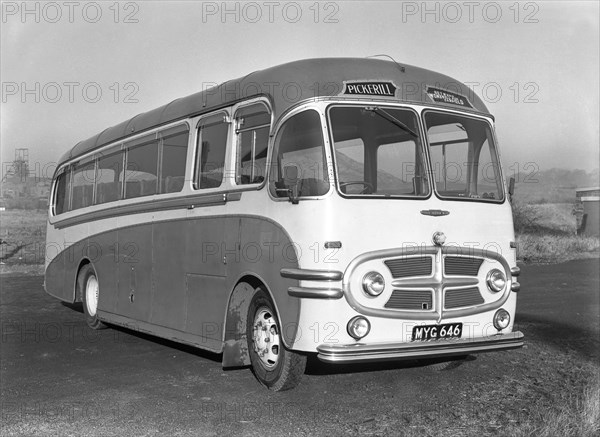 Pickerill's Commer coach, Darfield, near Barnsley, South Yorkshire, 1957. Artist: Michael Walters