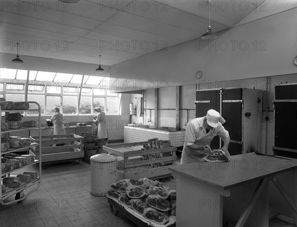 The Danish Bacon Company factory, Kilnhurst, South Yorkshire, 1957. Artist: Michael Walters