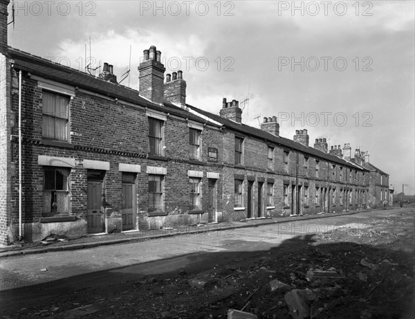 Urban redevelopment in Swinton, South Yorkshire, 1957.  Artist: Michael Walters