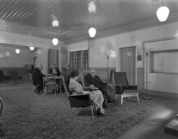 Interior of an old people's home, Kilnhurst, South Yorkshire, 1961.  Artist: Michael Walters