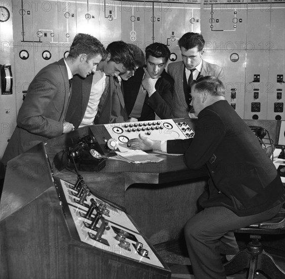 Students visiting Mexborough Power Station, South Yorkshire, 1960. Artist: Michael Walters