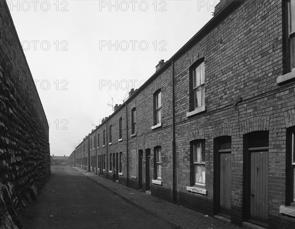 Terraced miners' housing, Denaby Main, South Yorkshire, mid 1960s. Artist: Michael Walters