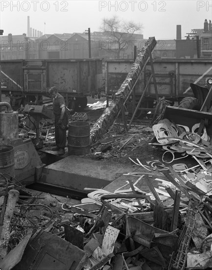 Recycling scrap, Rotherham, South Yorkshire, 1965.  Artist: Michael Walters