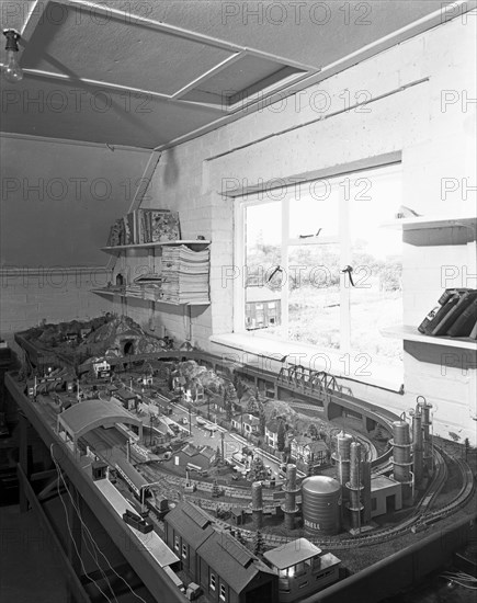 Model railway layout, Wickersley, South Yorkshire, 1960. Artist: Michael Walters