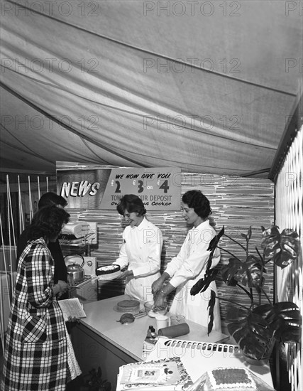 Cooking demonstration for East Midlands Gas Board's gas cooker promotion, 1961. Artist: Michael Walters