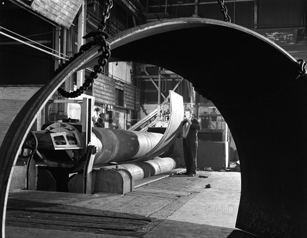 Rolling plate at Edgar Allen's steel foundry, Sheffield, South Yorkshire, 1964. Artist: Michael Walters