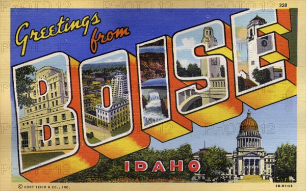 'Greetings from Boise, Idaho', 1942. Artist: Unknown