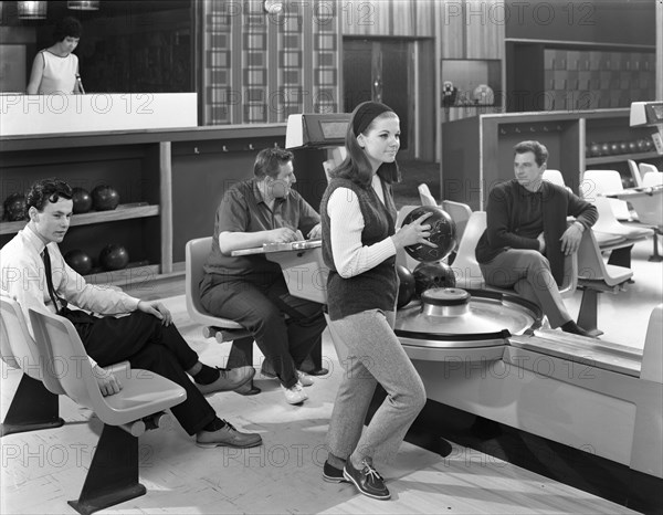 Group of young people at Silver Blades bowling alley, Sheffield, South Yorkshire, 1965. Artist: Michael Walters