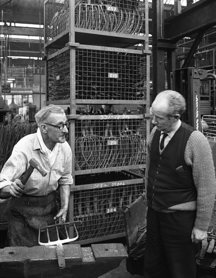 Garden tool production, Brades Tools, Sheffield, South Yorkshire, 1966. Artist: Michael Walters