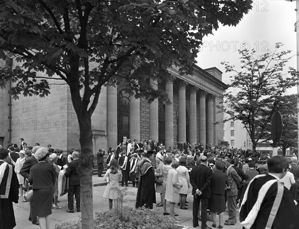 University graduates outside Sheffield City Hall, South Yorkshire, 1967.  Artist: Michael Walters