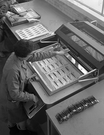 Packing punches, Footprint Tools, Sheffield, South Yorkshire, 1968. Artist: Michael Walters