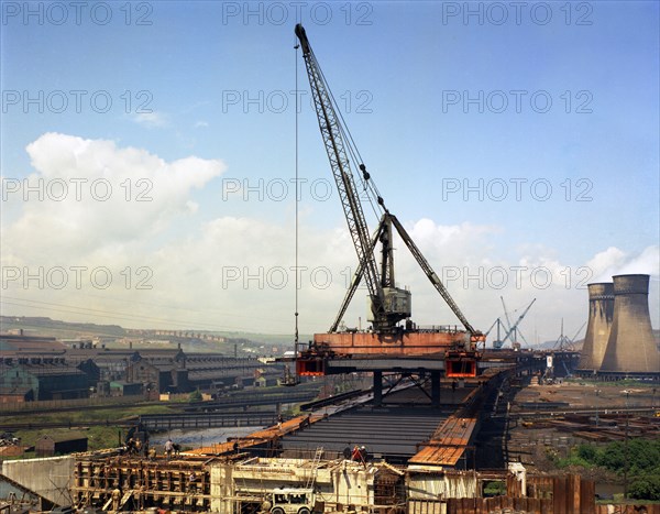 Tinsley Viaduct under construction, Meadowhall, near Sheffield, South Yorkshire, 1967. Artist: Michael Walters