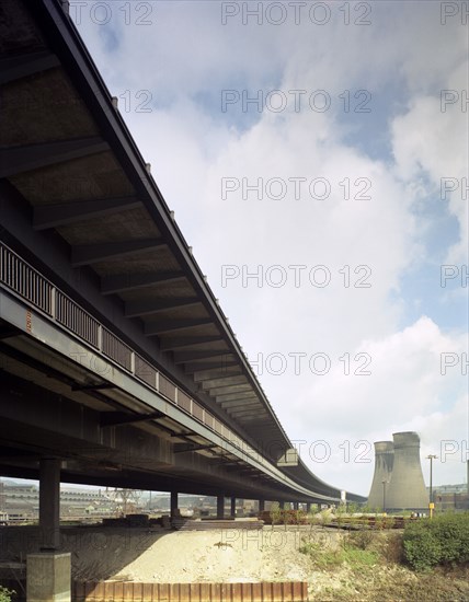Completed M1 Tinsley Viaduct, 1968.  Artist: Michael Walters