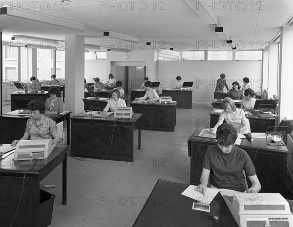 Administration office at Huntsman House, Leeds, West Yorkshire, 1968. Artist: Michael Walters